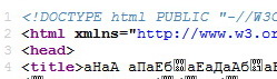 Почему в исходном html коде кракозябры с квадратиками хотя страница показывается корректно на русском